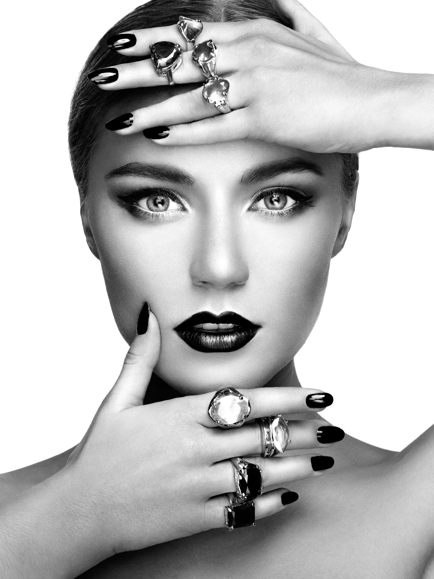 Portrait of beautiful woman with jewelry